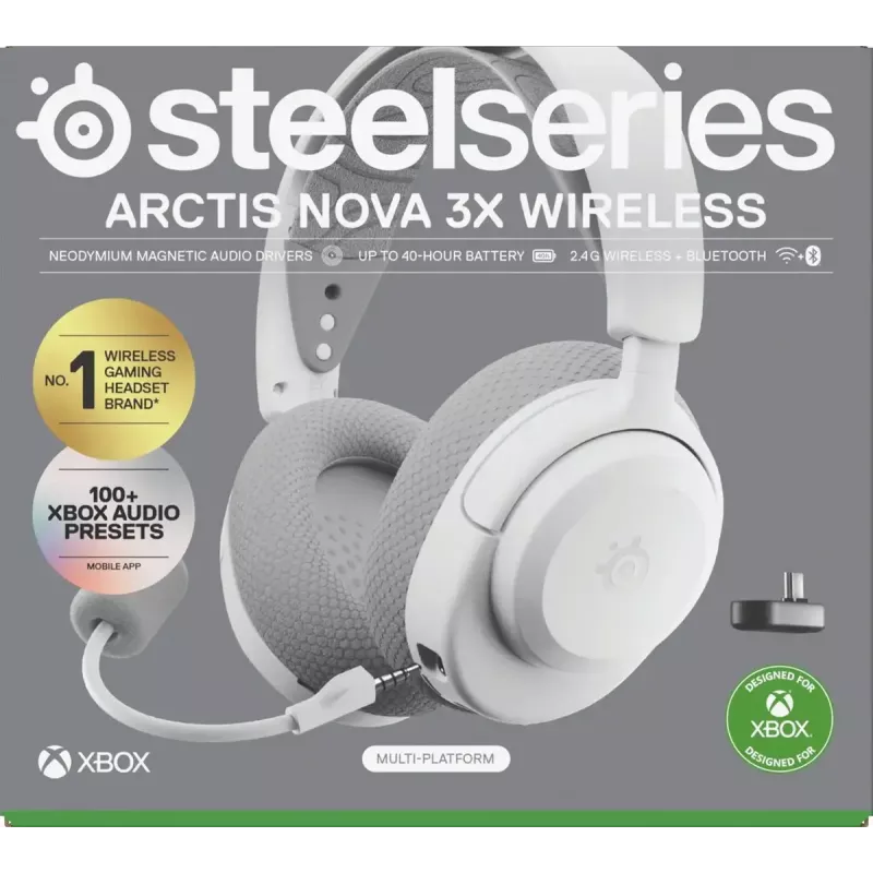 SteelSeries Arctis Nova 3X draadloze headset, Xbox, wit