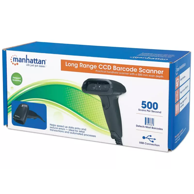 Handheld barcodescanner Manhattan Long Range CCD