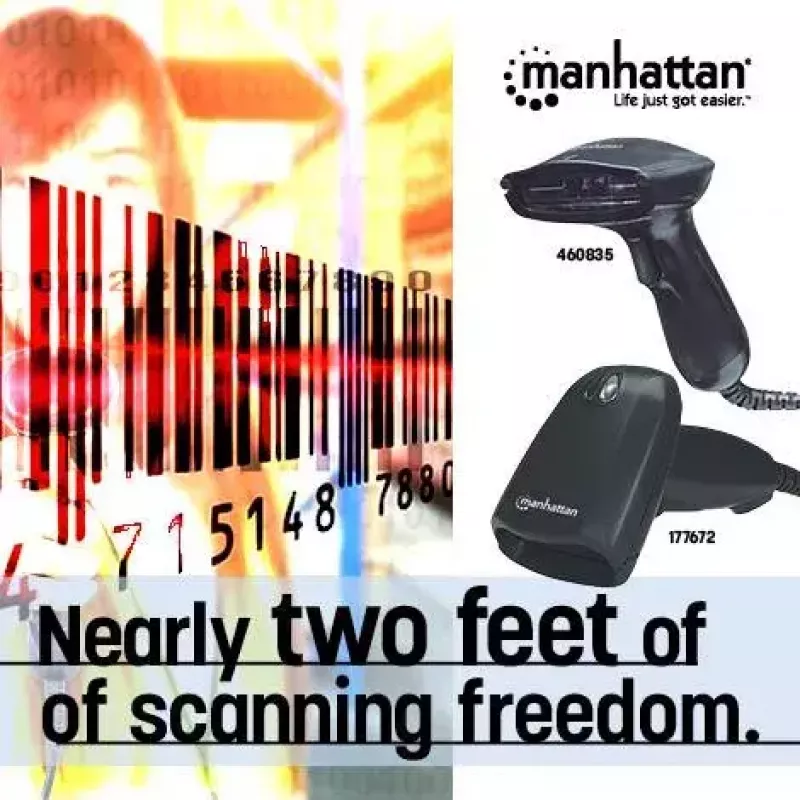 Handheld barcodescanner Manhattan Long Range CCD