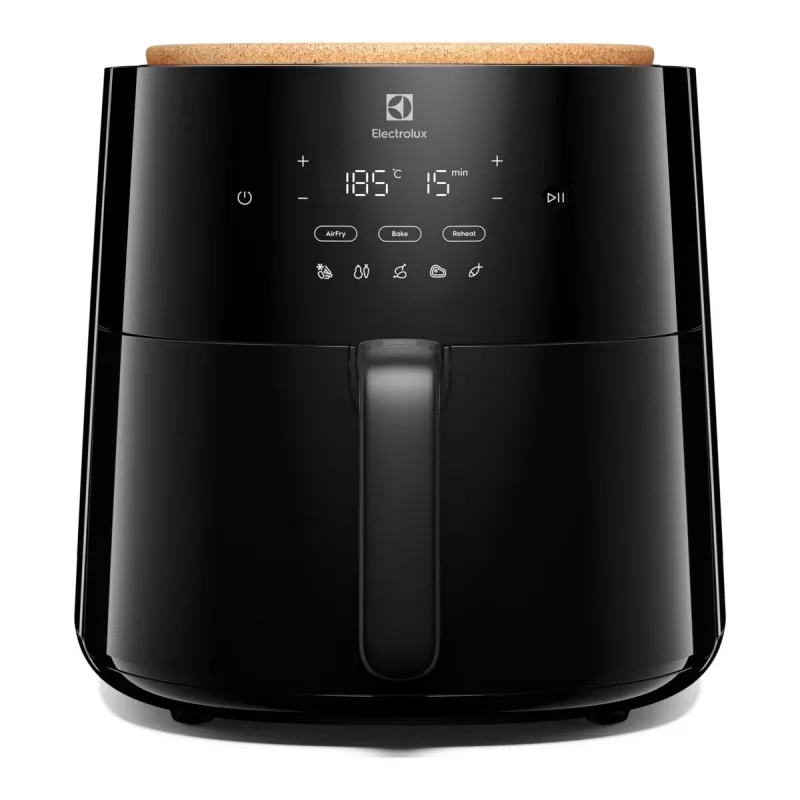 Heteluchtfriteuse Electrolux EAF7B – 6,8 L, 1800 W, touchbediening, 8 programma's, max. 200 °C, zwart