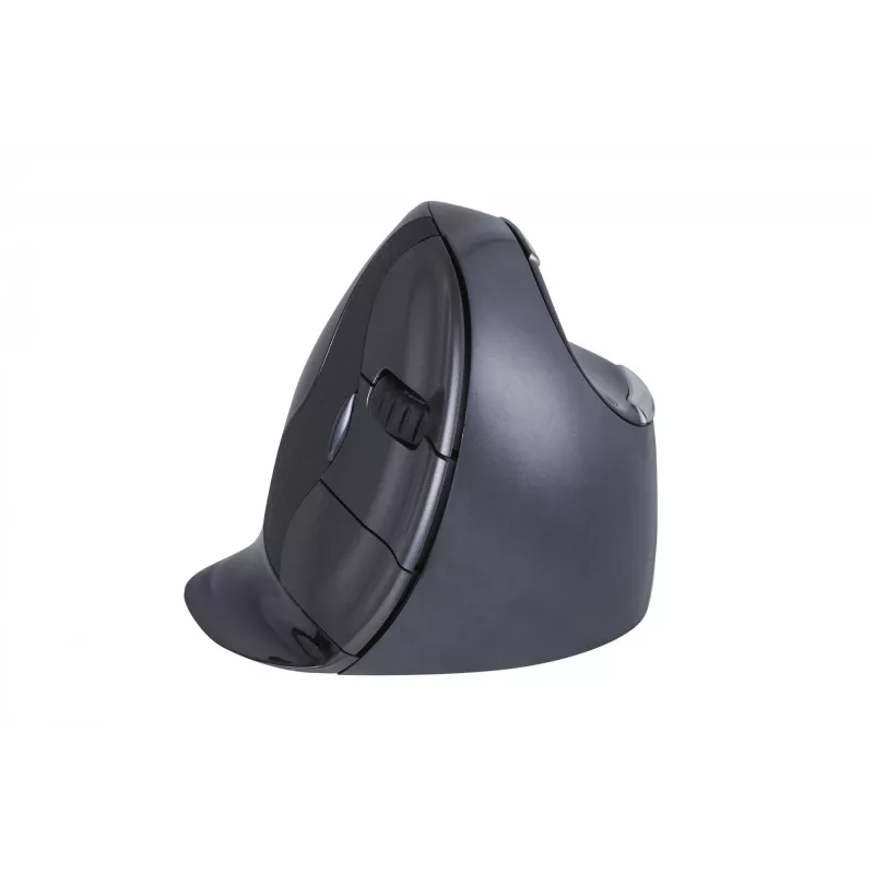 BakkerElkhuizen Evoluent D Small Wireless, rechtshandig, verticaal ontwerp, laser, RF Wireless, 3200 DPI, zwart