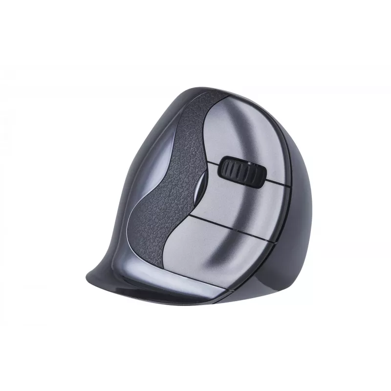 BakkerElkhuizen Evoluent D Small Wireless, rechtshandig, verticaal ontwerp, laser, RF Wireless, 3200 DPI, zwart