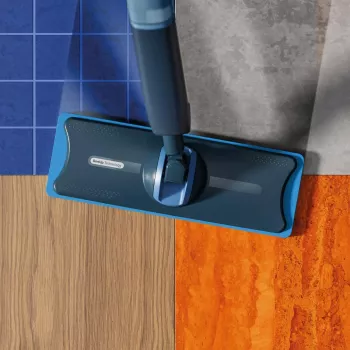 Philips 5000 serie OneUp Electric Mop, draadloze wismop, 0,178 L, blauw, 0,281 L, 70 min., 350 mm