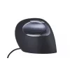 BakkerElkhuizen Evoluent D Medium, rechtshandig, verticaal ontwerp, laser, USB Type-A, 3200 DPI, zwart