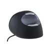 BakkerElkhuizen Evoluent D Medium, rechtshandig, verticaal ontwerp, laser, USB Type-A, 3200 DPI, zwart