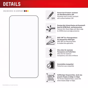 Displex Full Cover Screen Protector (10H) voor Samsung Galaxy S24+/S25+, Eco-montageframe, Full Cover