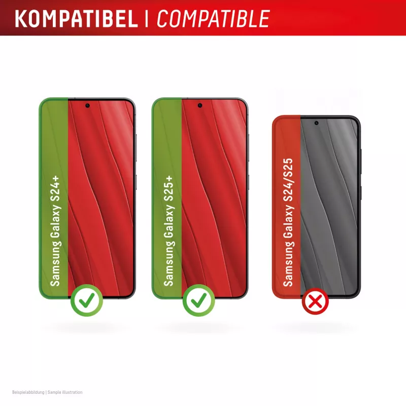 Displex Full Cover Screen Protector (10H) voor Samsung Galaxy S24+/S25+, Eco-montageframe, Full Cover