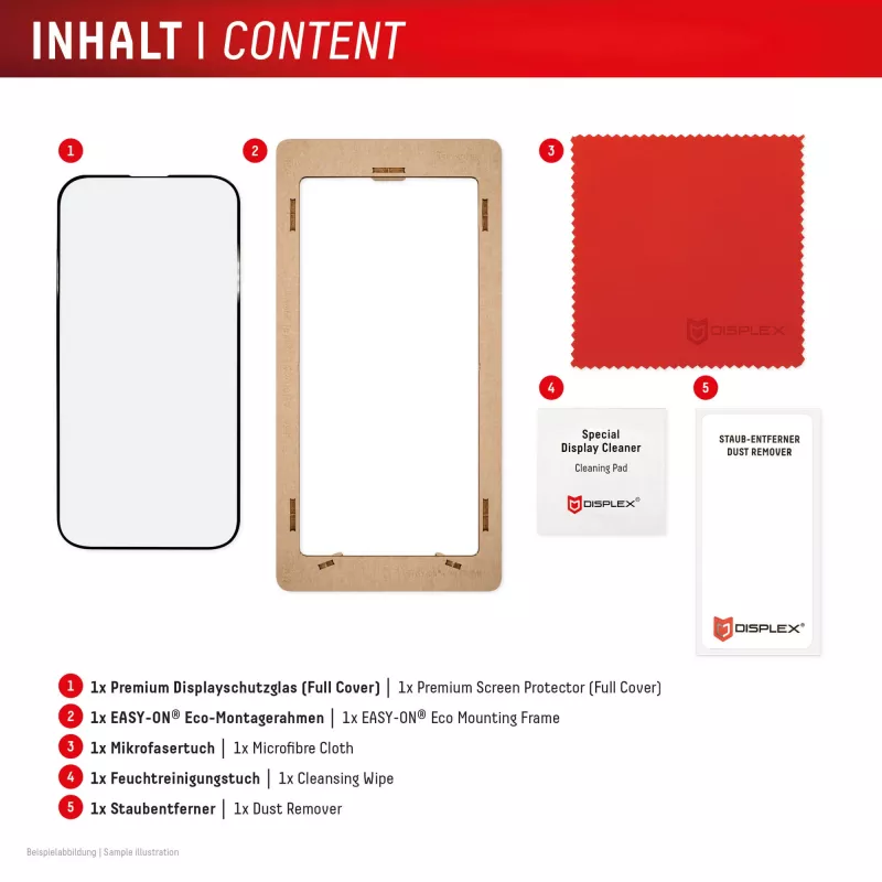 Displex Full Cover Screen Protector (10H) voor Samsung Galaxy S24+/S25+, Eco-montageframe, Full Cover
