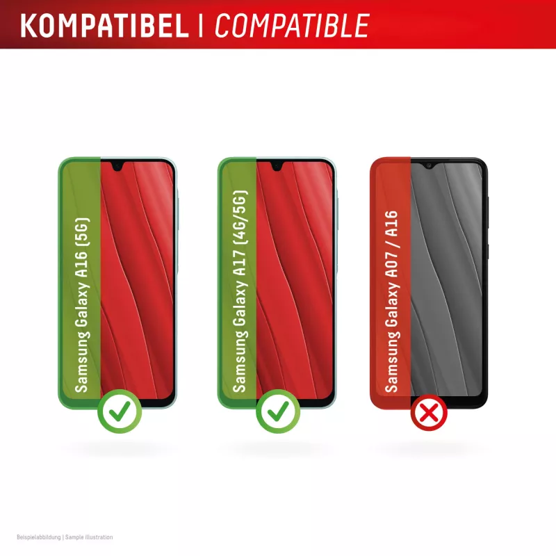 Displex beeldschermbescherming (10H) voor Samsung Galaxy A17 (4G/5G)/A16, Eco-montageframe, krasvast