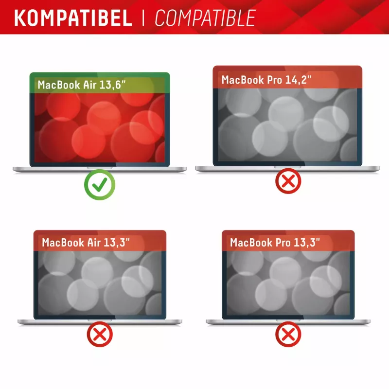 Displex PRIVACY SAFE magnetische 2-weg privacyfilter voor MacBook Air 13,6