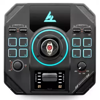Thrustmaster Sol-R 4 HOTAS zwart USB joystick + motorbedieningshendel analoog / digitaal pc