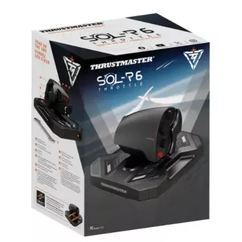 Gashendel Thrustmaster Sol-R 6 zwart USB Type-C bedraad analoog/digitaal voor pc, afmeting 170×205×125 mm