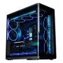 ZALMAN P60 zwarte pc-miditower behuizing – ATX/Mini-ITX, gehard glas, 3x120mm zij- + 2x120mm achterventilatoren, 290×475×478 mm