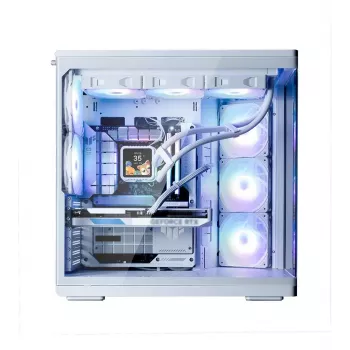 Pc-behuizing ZALMAN P60 midtower met 5x ARGB-ventilatoren, wit