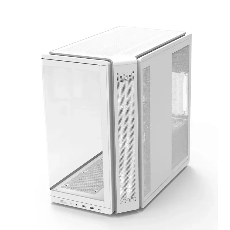 Pc-behuizing ZALMAN P60 midtower met 5x ARGB-ventilatoren, wit