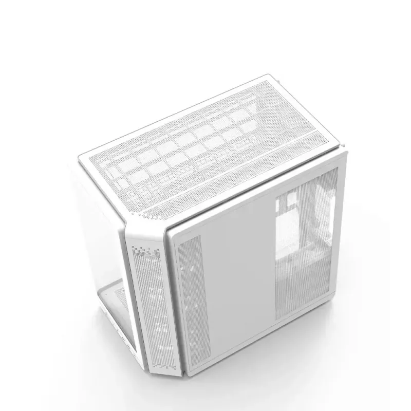 Pc-behuizing ZALMAN P60 midtower met 5x ARGB-ventilatoren, wit