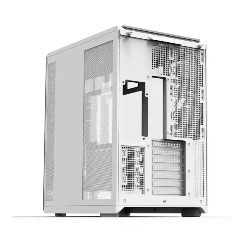 Pc-behuizing ZALMAN P60 midtower met 5x ARGB-ventilatoren, wit