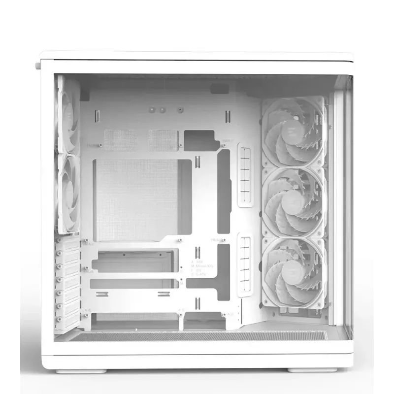 Pc-behuizing ZALMAN P60 midtower met 5x ARGB-ventilatoren, wit