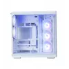 Pc-behuizing ZALMAN P60 midtower met 5x ARGB-ventilatoren, wit