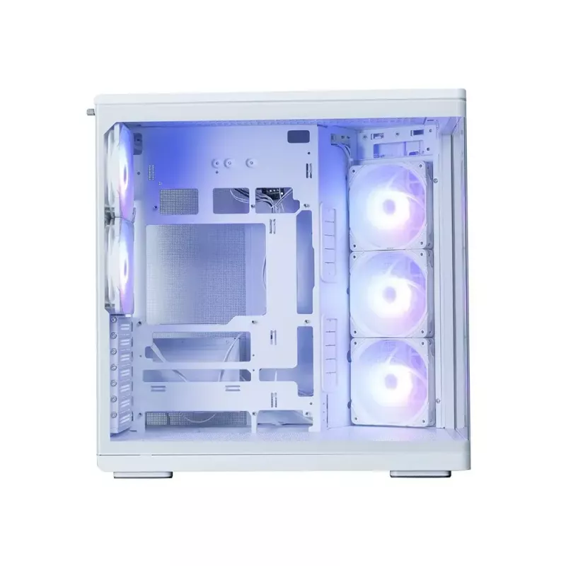 Pc-behuizing ZALMAN P60 midtower met 5x ARGB-ventilatoren, wit