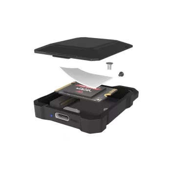 M.2 NVMe SSD-behuizing icybox IB-1601MP-CU31 USB 3.2 Gen 2 Type-C 10 Gbps