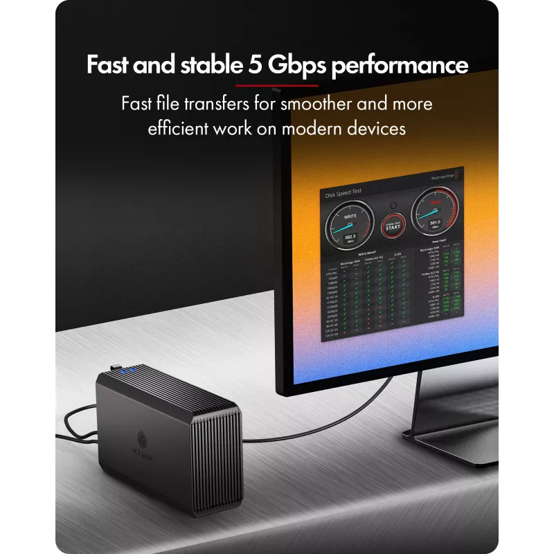 ICY BOX IB-RD3720-CU3 HDD/SSD-behuizing zwart 2,5/3,5 inch