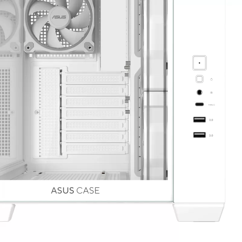 ASUS A32 PLUS TG ARGB computerbehuizing, wit, gehard glas