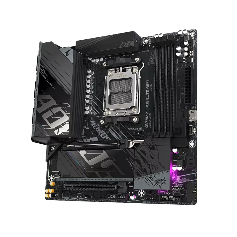 Moederbord GIGABYTE X870M AORUS ELITE WIFI7, AMD X870, socket AM5, ATX