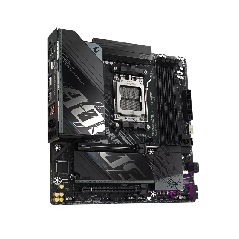 Moederbord GIGABYTE X870M AORUS ELITE WIFI7, AMD X870, socket AM5, ATX