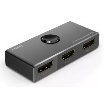HAMA 8K HDMI bidirectionele switch — 1 ingang naar 2 uitgangen / 2 ingangen naar 1 uitgang, model 00205324