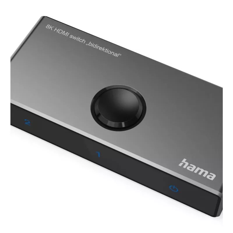 HAMA 8K HDMI bidirectionele switch — 1 ingang naar 2 uitgangen / 2 ingangen naar 1 uitgang, model 00205324