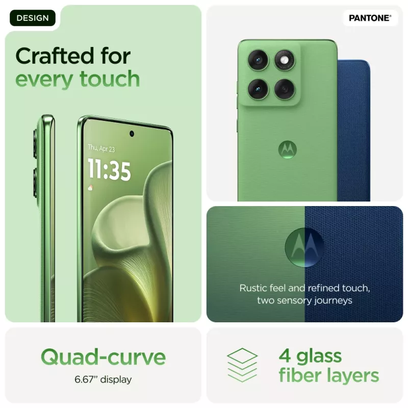 Motorola edge 60 16,9 cm (6,67 inch) Dual SIM Android 15 5G USB Type-C 12 GB 512 GB 5200 mAh groen