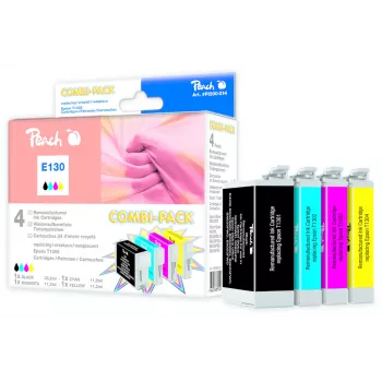 Peach 314791 inktpatroon 4 stuks zwart, cyaan, magenta, geel