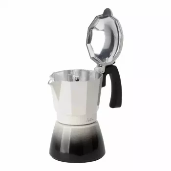 Jata HCAF2412 mokkapot, 12 kopjes (0,7 l), aluminium, geschikt voor inductie, voet van 10,8 cm