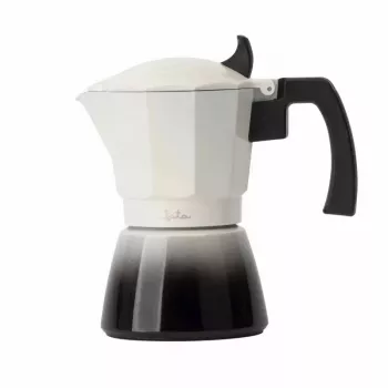 Jata HCAF2412 mokkapot, 12 kopjes (0,7 l), aluminium, geschikt voor inductie, voet van 10,8 cm