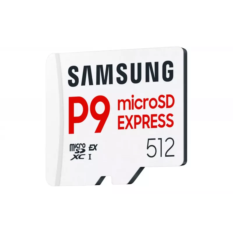 microSDXC-geheugenkaart Samsung P9 Express 512 GB, UHS-I, lezen 800 MB/s, V30, U1, wit
