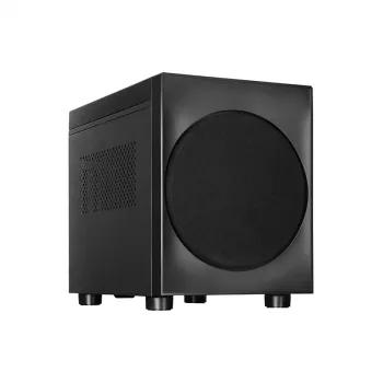 Computerkast CHIEFTEC CI-03B-OP Cube zwart — cube-formfactor, ondersteunt Micro ATX/Mini-ITX, 2x 3,5 inch + 2x 2,5 inch, 1x 200-mm frontventilator