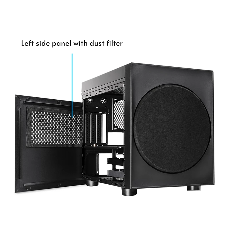 Chieftec CI-03B-OP The Cube mATX-behuizing, zwart