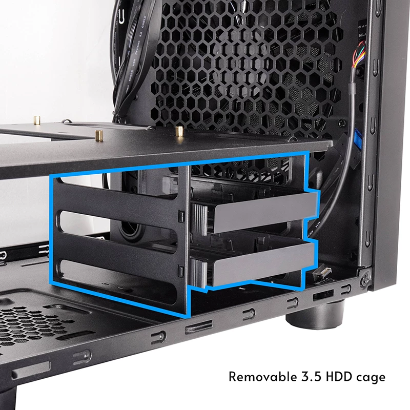 Chieftec CI-03B-OP The Cube mATX-behuizing, zwart