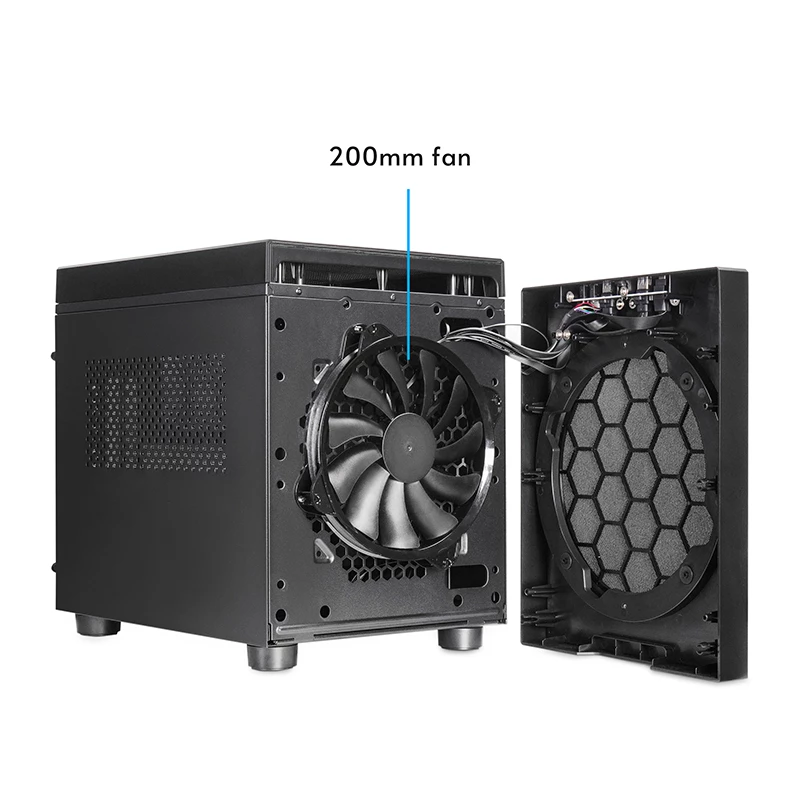 Chieftec CI-03B-OP The Cube mATX-behuizing, zwart