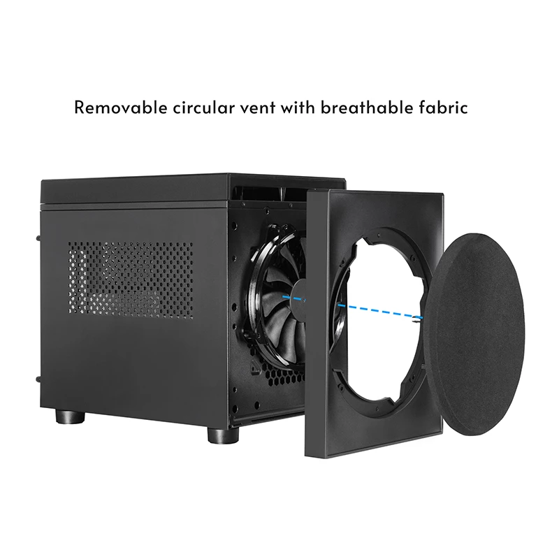 Chieftec CI-03B-OP The Cube mATX-behuizing, zwart