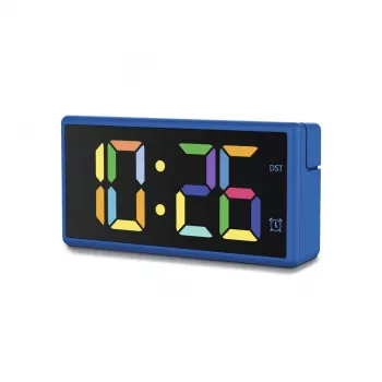 Digitale wekker Hama Ibiza Blauw LCD batterij USB 150x34x73mm