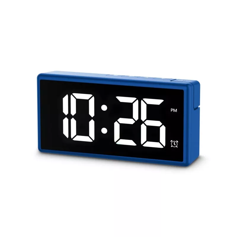 Digitale wekker Hama Ibiza Blauw LCD batterij USB 150x34x73mm