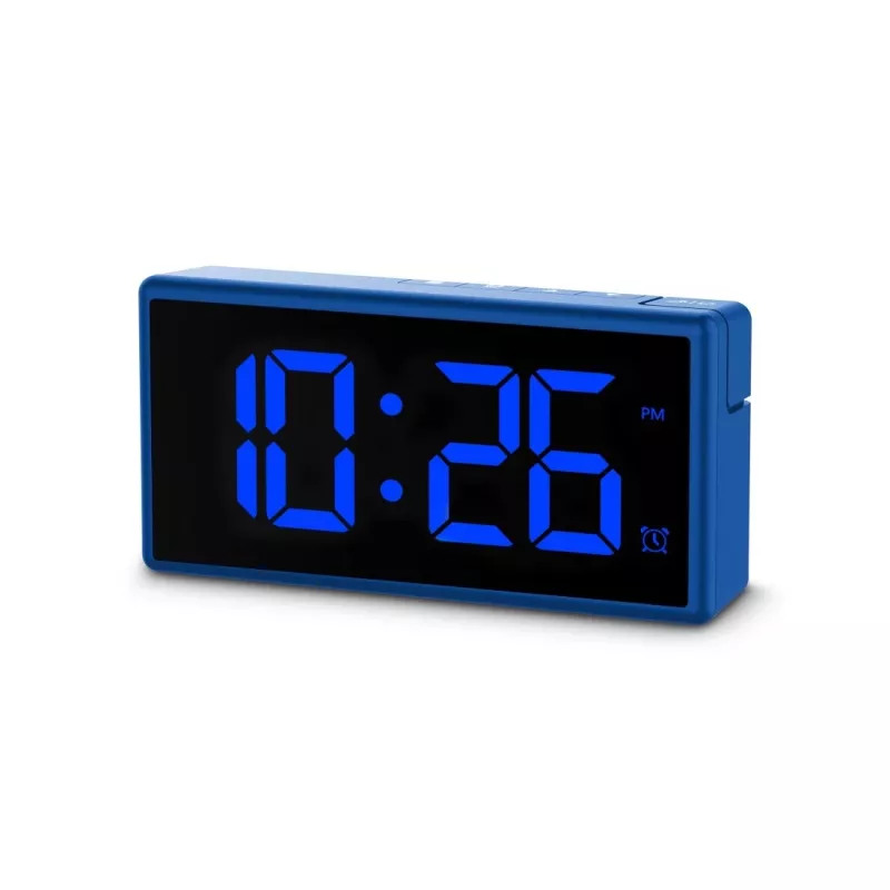 Digitale wekker Hama Ibiza Blauw LCD batterij USB 150x34x73mm