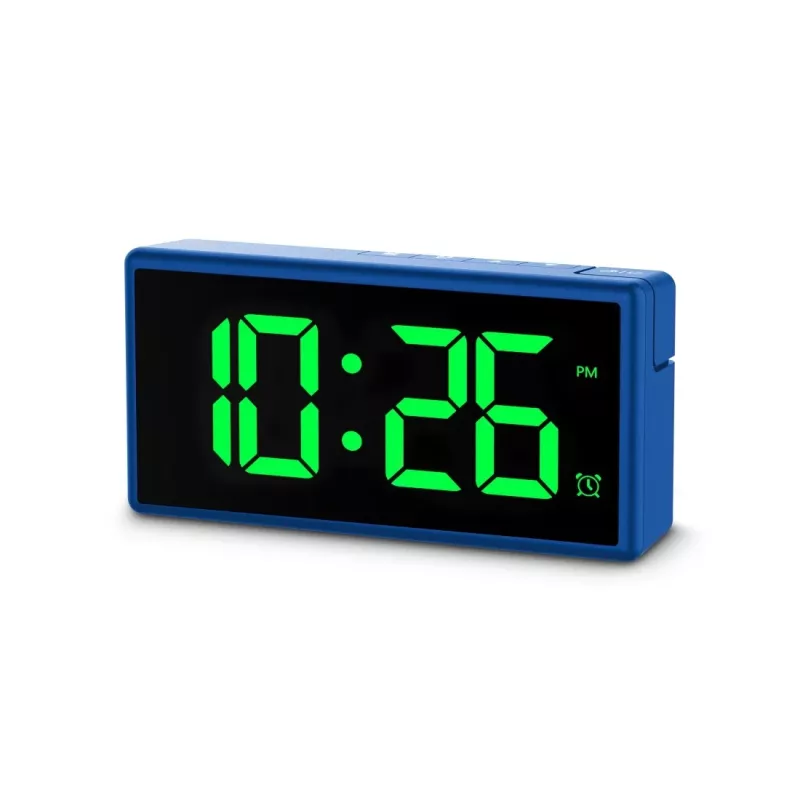 Digitale wekker Hama Ibiza Blauw LCD batterij USB 150x34x73mm