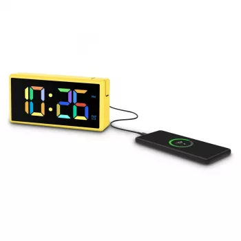 Digitale wekker Hama Ibiza Geel LCD batterij USB
