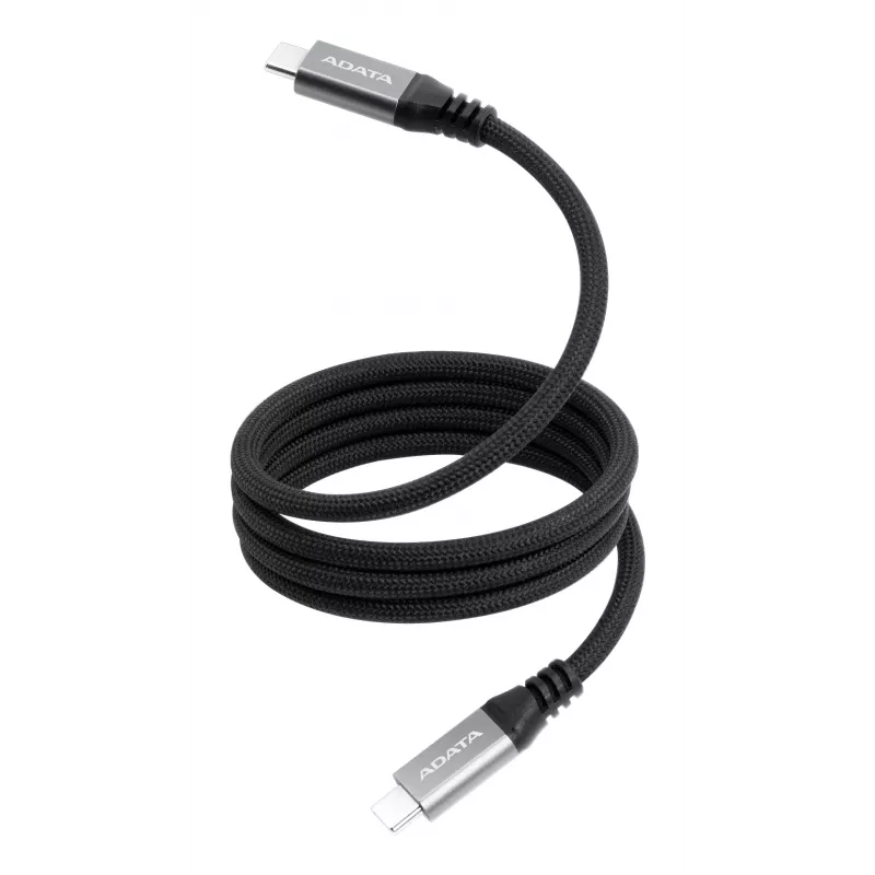 USB C naar USB C datakabel ADATA CACCU3-100W-100AN-BK — USB 3.2 Gen 2 (10 Gbit/s), 1 m, Zwart