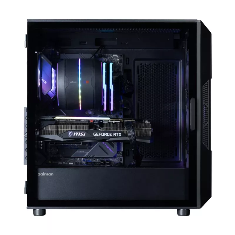 ZALMAN Mid-Tower PC-behuizing I3 NEO V2, zwart, 4x RGB-ventilatoren, ATX/microATX-ondersteuning