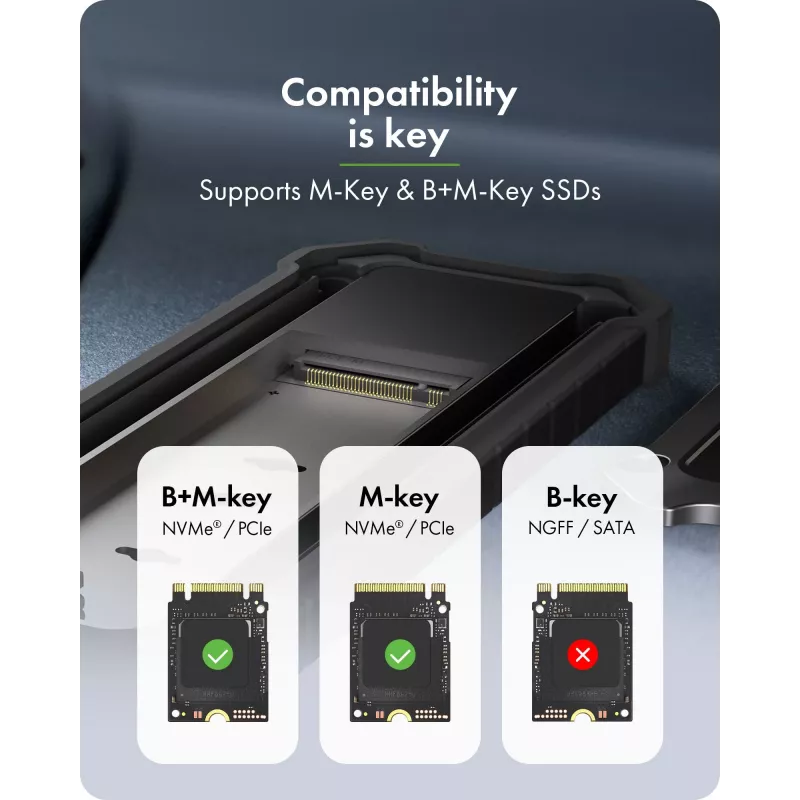 Accessoire: icybox IB-1827MCP-C31 M.2 NVMe en SATA dual-bay-adapter
