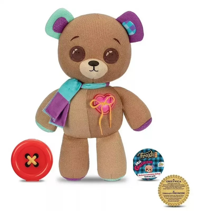Pluche interactieve mascotte Cobi Thready Bear – bewegingsactief speelgoed met geluid en sensoren